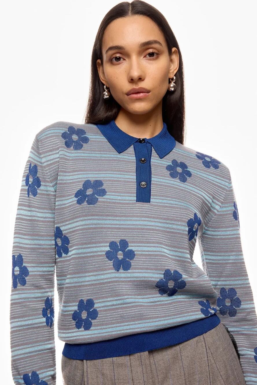 Marni
Floral Striped Polo